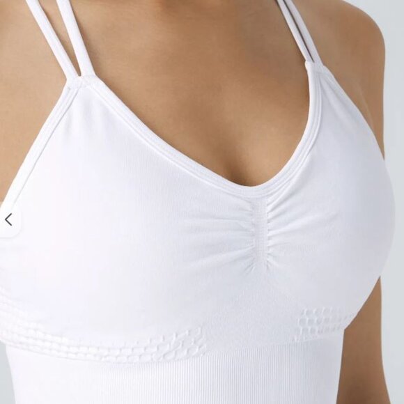 Halara Seamless Flow Low Support Ruched Double Straps Backless Crisscross Sports - Picture 6 of 10